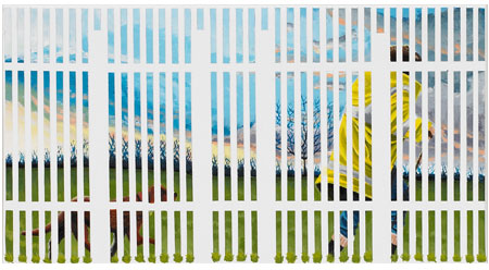Back Fence, Acrylic on cavas paper (2008) 
